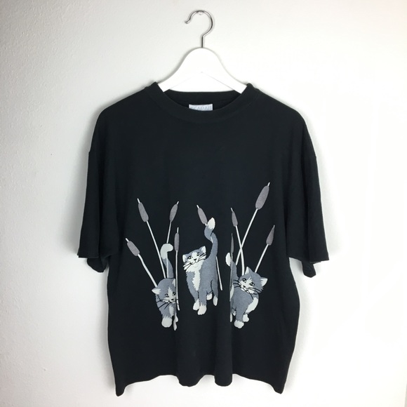 Scarab Tops - Vintage 80s Scarab San Francisco Cats Cattail Top